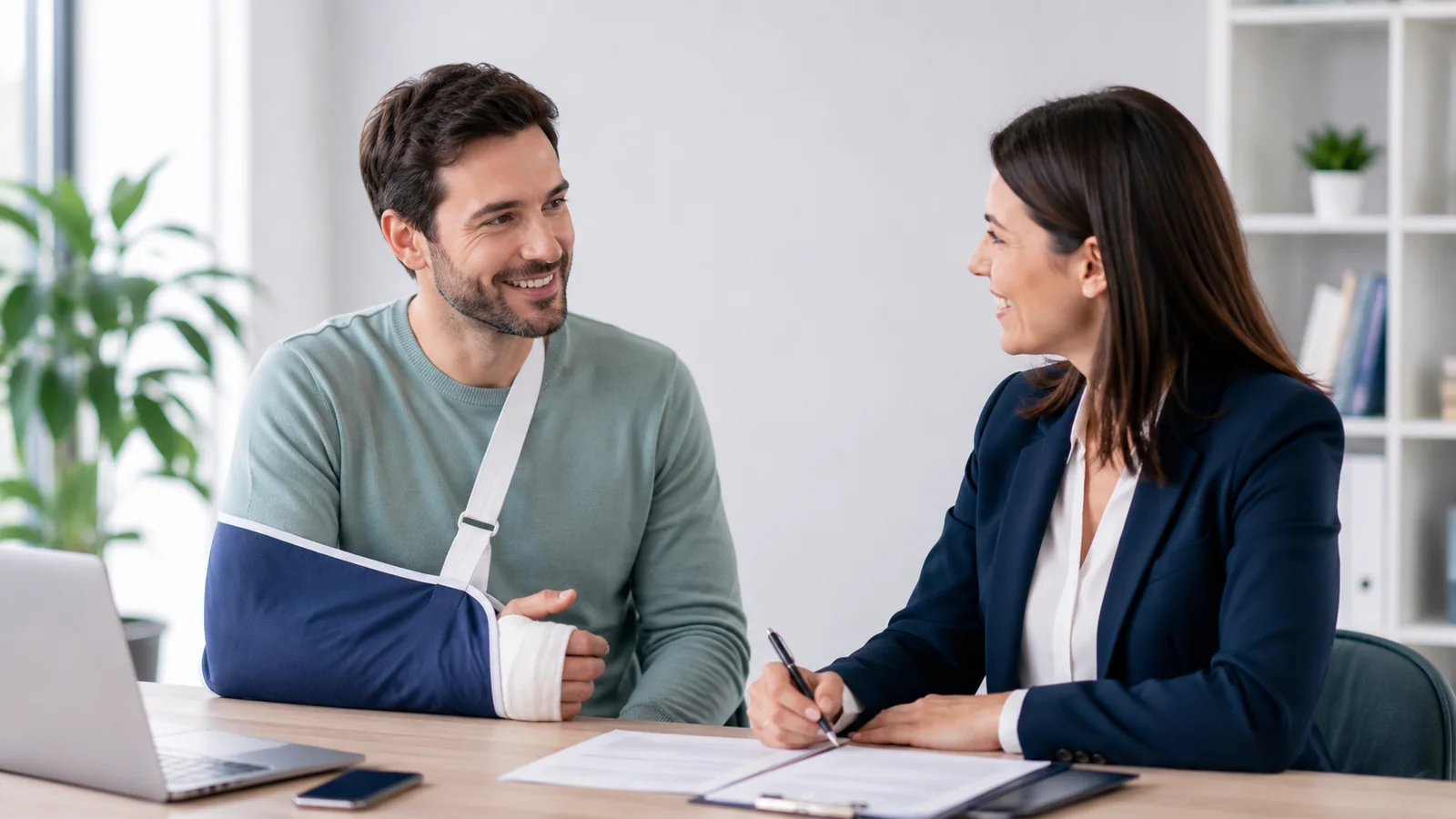 Immagine illustrativa: una consulente ascolta un cliente che racconta cosa è successo